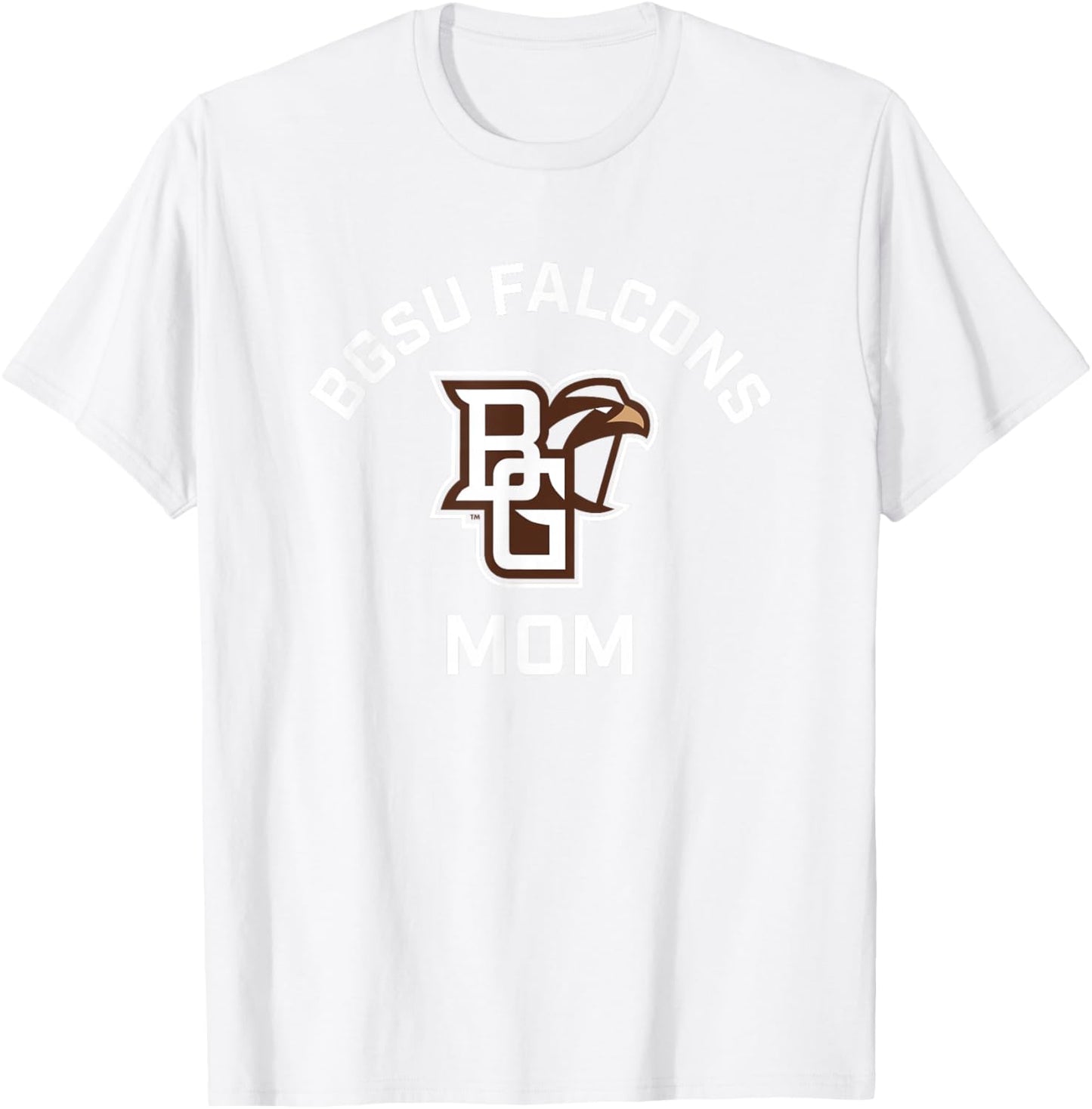 Bowling Green BGSU Falcons Arched Mom T-Shirt - T-Shirt | White