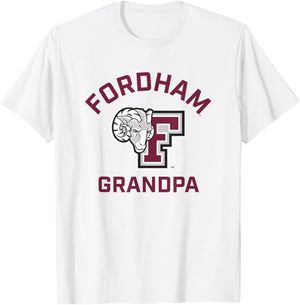 Fordham University Rams Arched Grandpa T-Shirt - T-Shirt | White