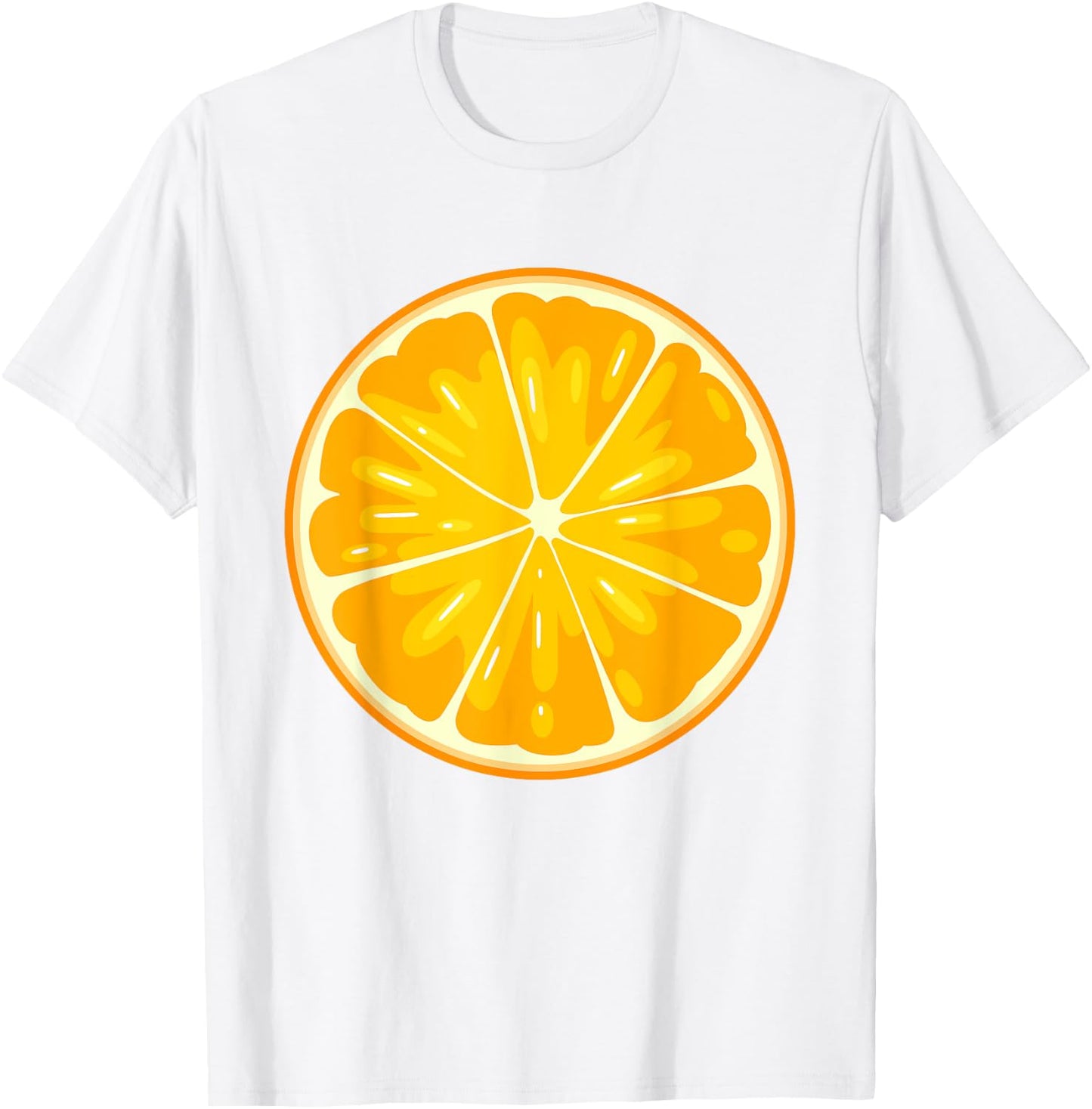 Funny Orange Sliced Fruit Lazy Easy Halloween Costume T-Shirt - T-Shirt | White