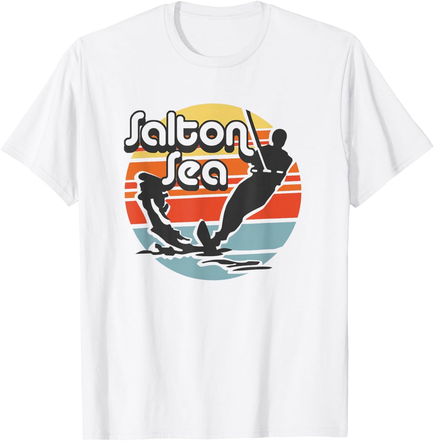 Salton Sea California water ski retro T-Shirt - T-Shirt | White