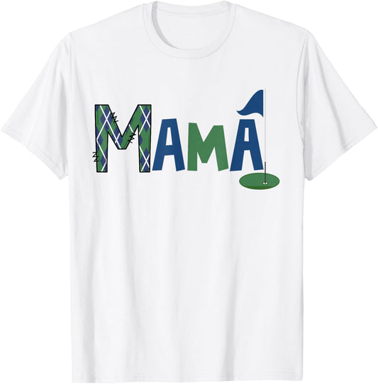 Mama of The Birthday Boy Hole in One Golf Sport Matching T-Shirt - T-Shirt | White
