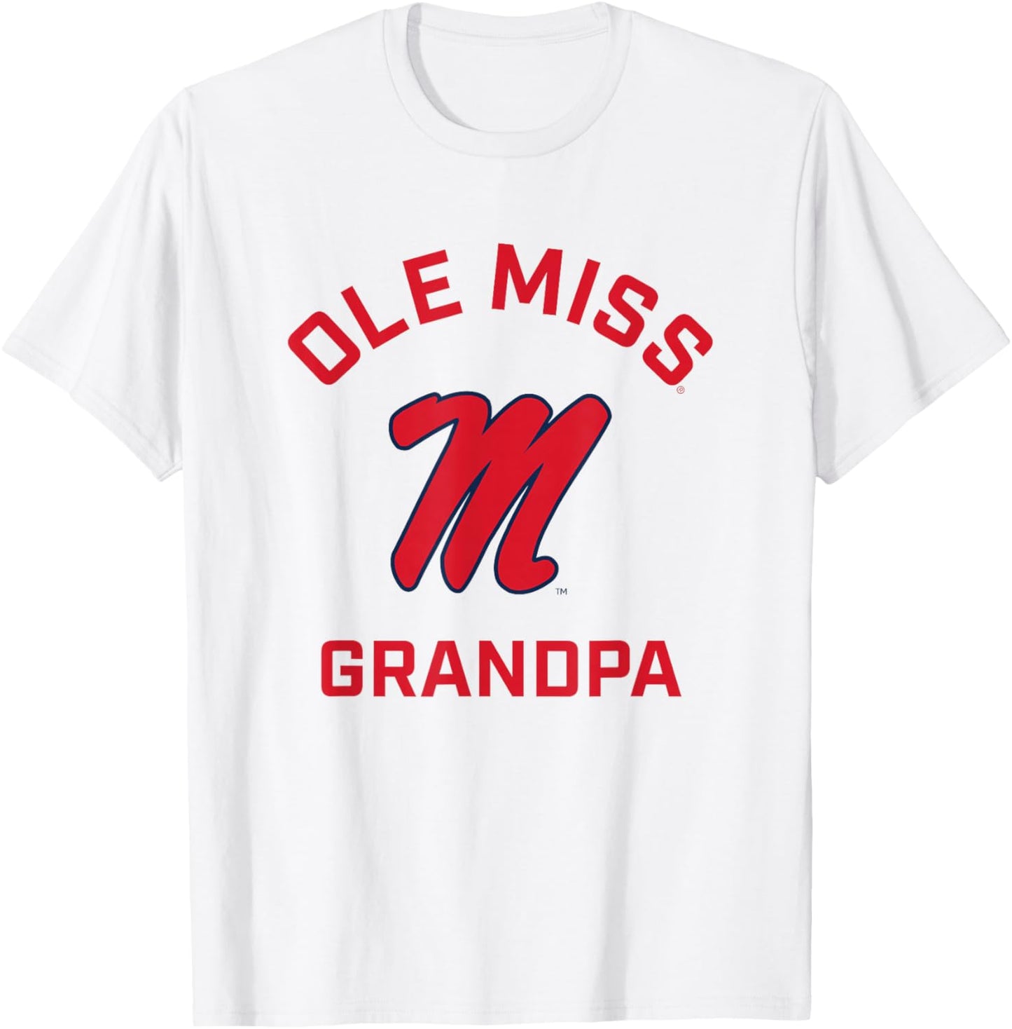 Ole Miss Rebels Arched Grandpa T-Shirt - T-Shirt | White