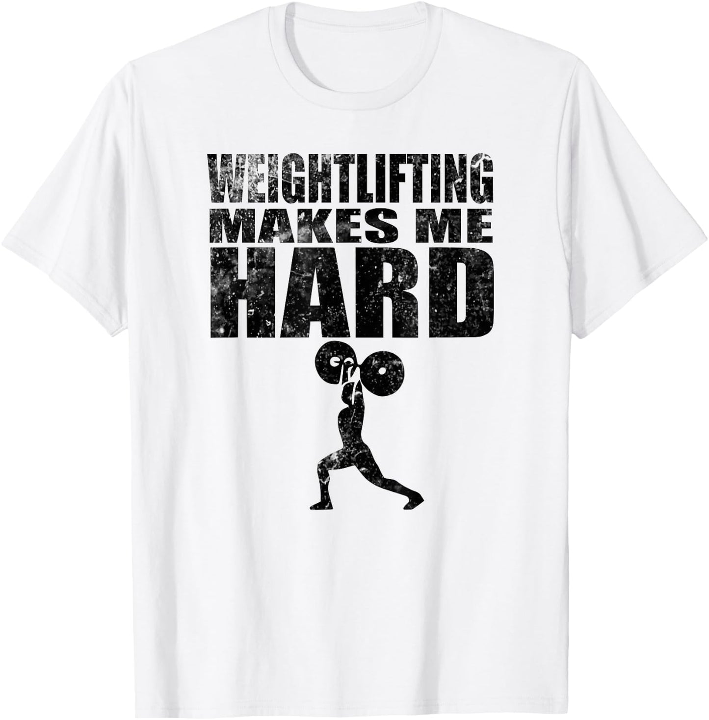 Weightlifting Makes Me Hard funny fitness T-Shirt - T-Shirt | White