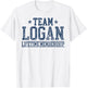 Team Logan Lifetime Member Personalized Surname Last Name T-Shirt - T-Shirt | White