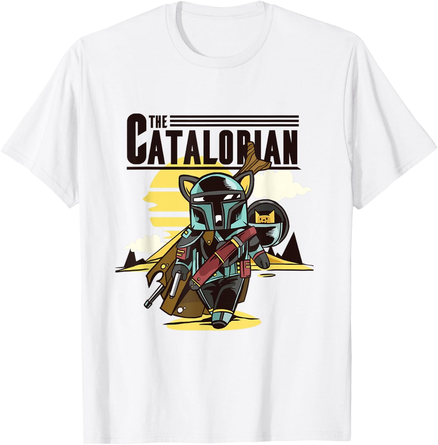 The Catalorian - Funny Sci-Fi/Cat Lovers gift T-Shirt - T-Shirt | White