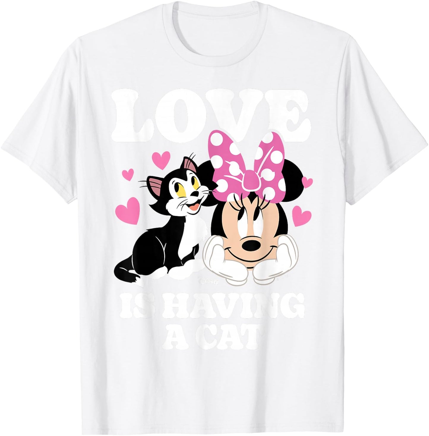 Minnie Mouse - Figaro Love is Having A Cat T-Shirt - T-Shirt | White