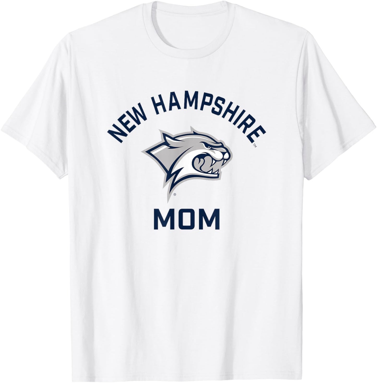 University of New Hampshire UNH Wildcats Arched Mom T-Shirt - T-Shirt | White