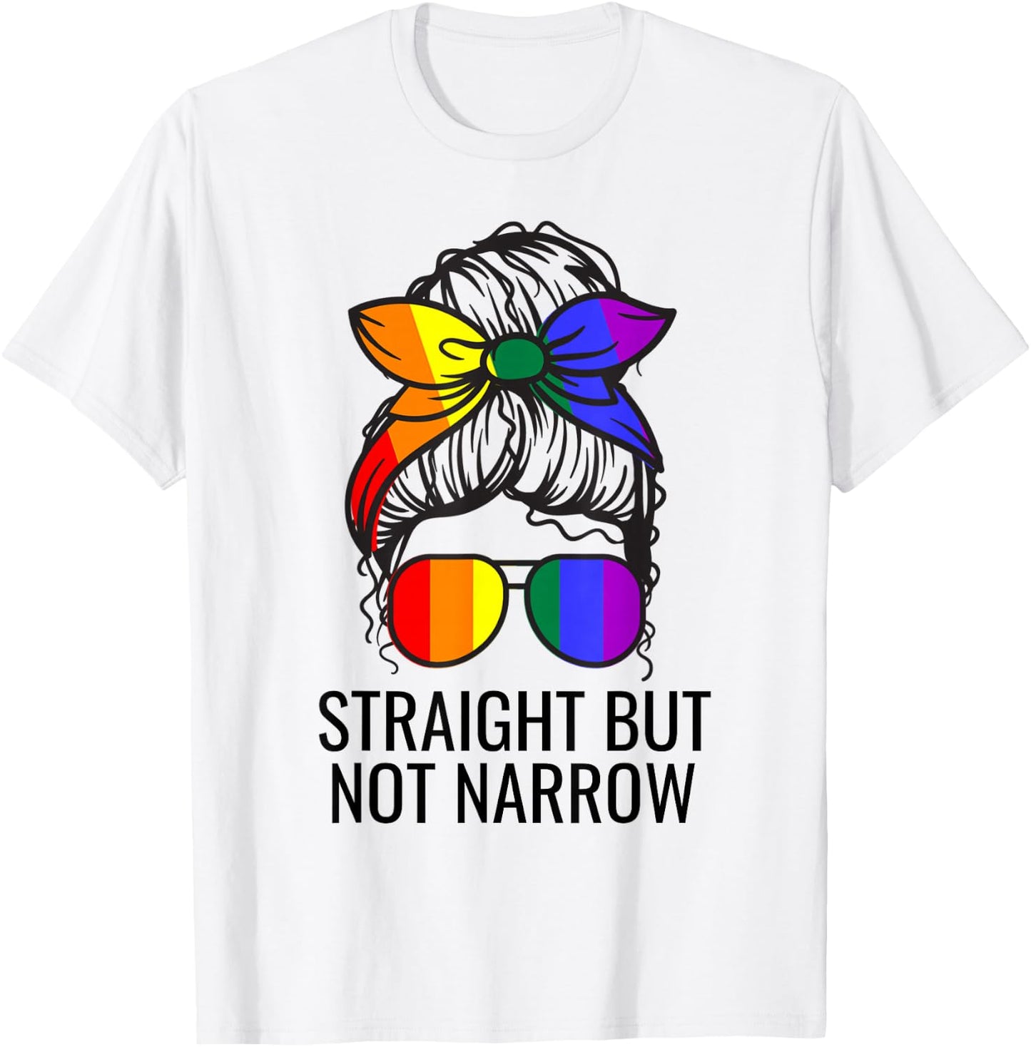 Straight But Not Narrow Proud Ally T-Shirt - T-Shirt | White