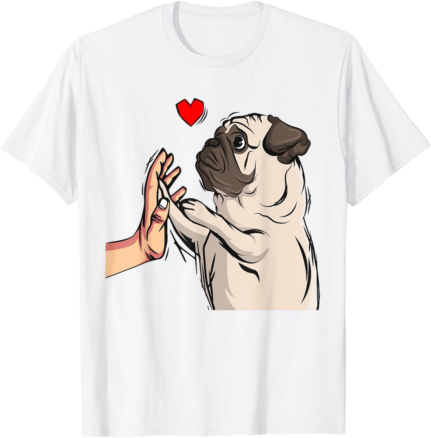 Pug Love Funny Dog Lover Owner Girls Gift T-Shirt - T-Shirt | White