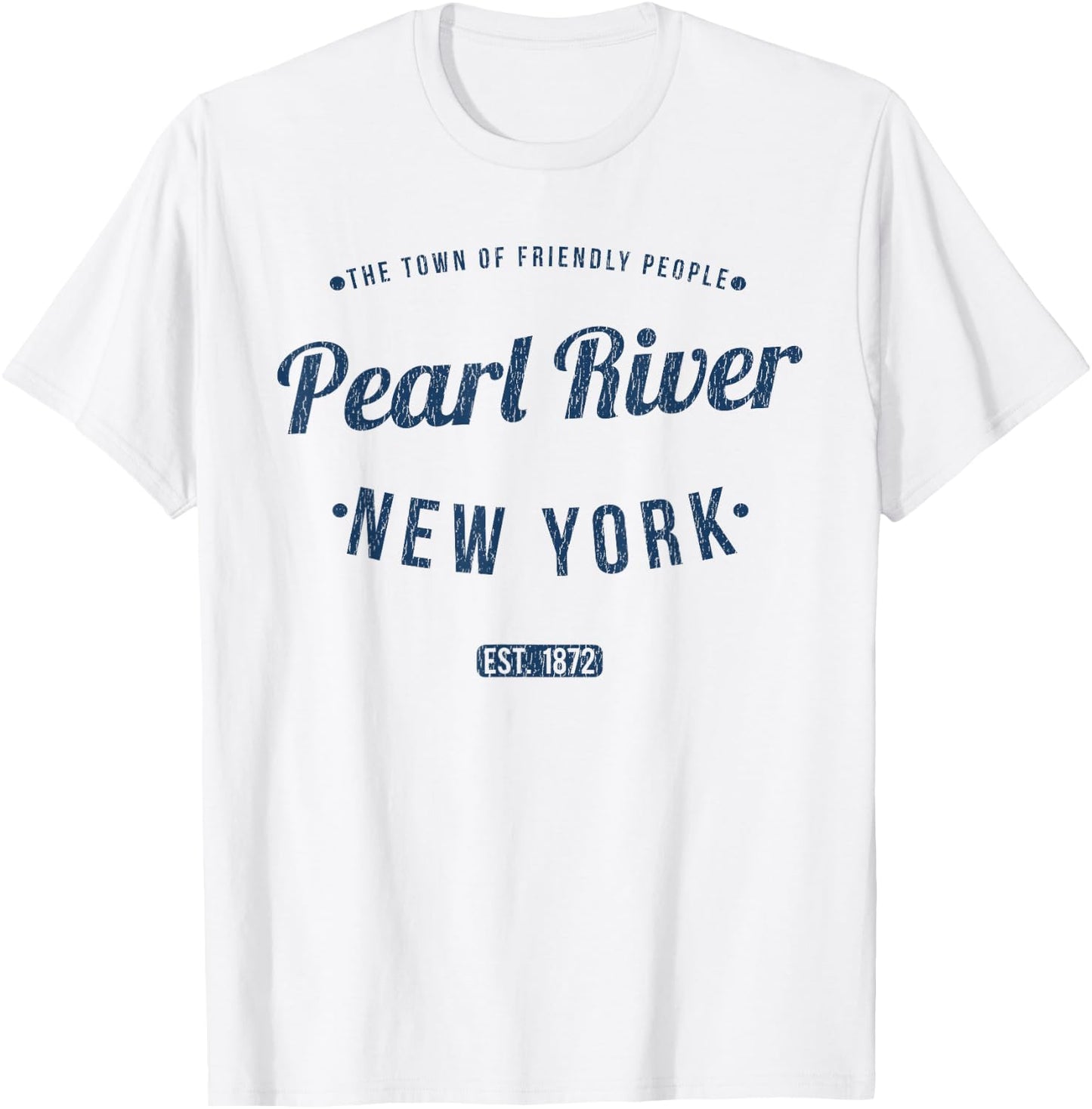 Pearl River New York Vintage Travel Souvenir Pearl River T-Shirt - T-Shirt | White