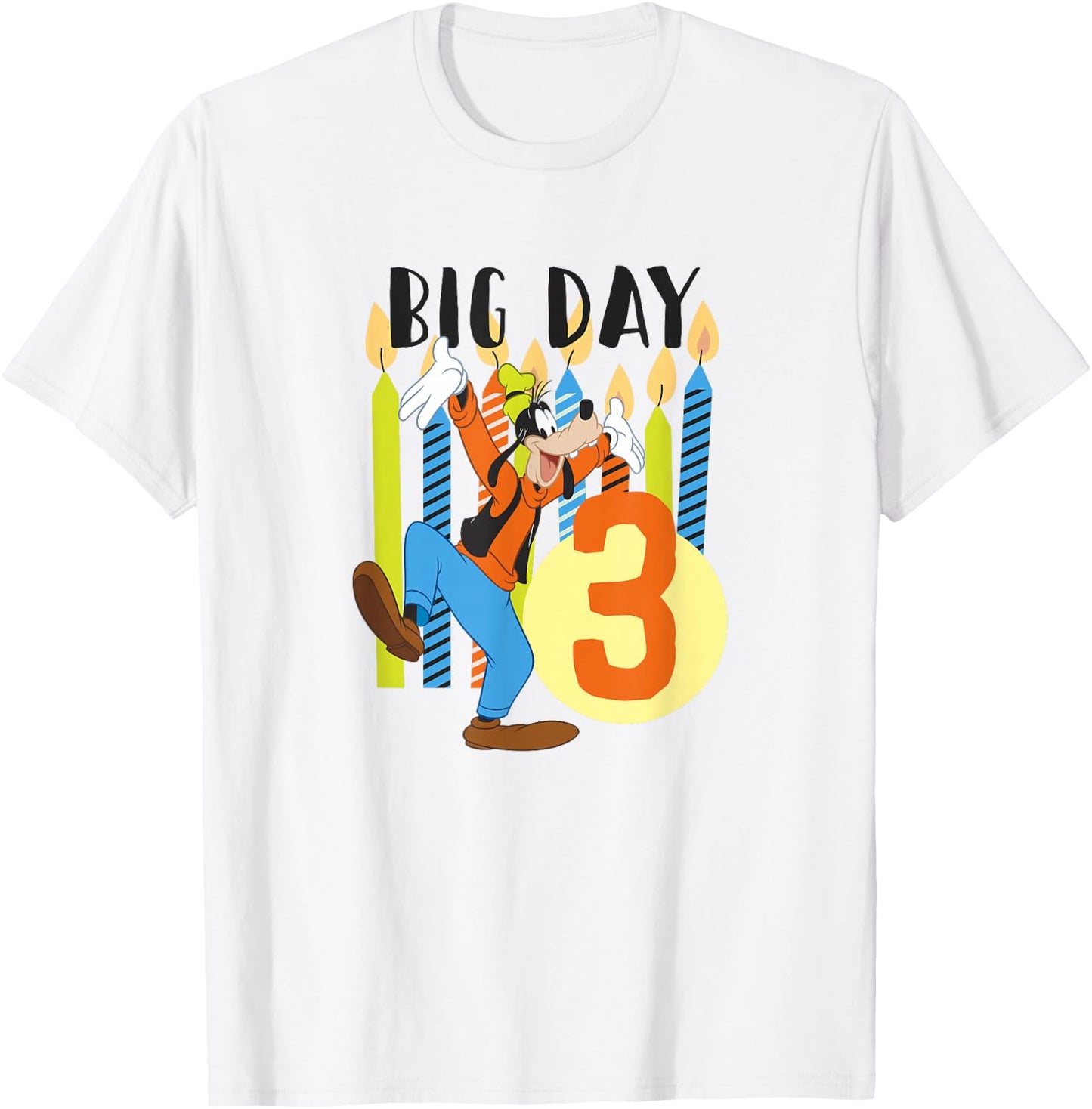 Disney Goofy Birthday Big Day 3 Years Old T-Shirt - T-Shirt | White