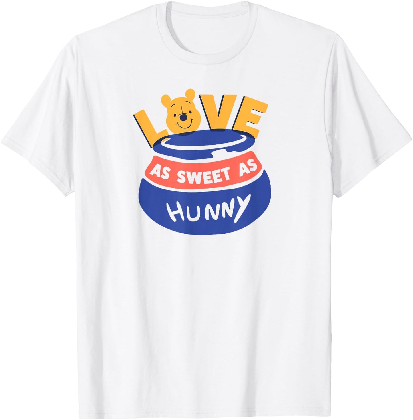 Amazon Essentials Winnie the Pooh Love As Sweet As Hunny Valentine's Day T-Shirt - T-Shirt | White