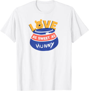 Amazon Essentials Winnie the Pooh Love As Sweet As Hunny Valentine's Day T-Shirt - T-Shirt | White