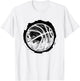 Basketball Ball Drawing Team Sport T-Shirt - T-Shirt | White