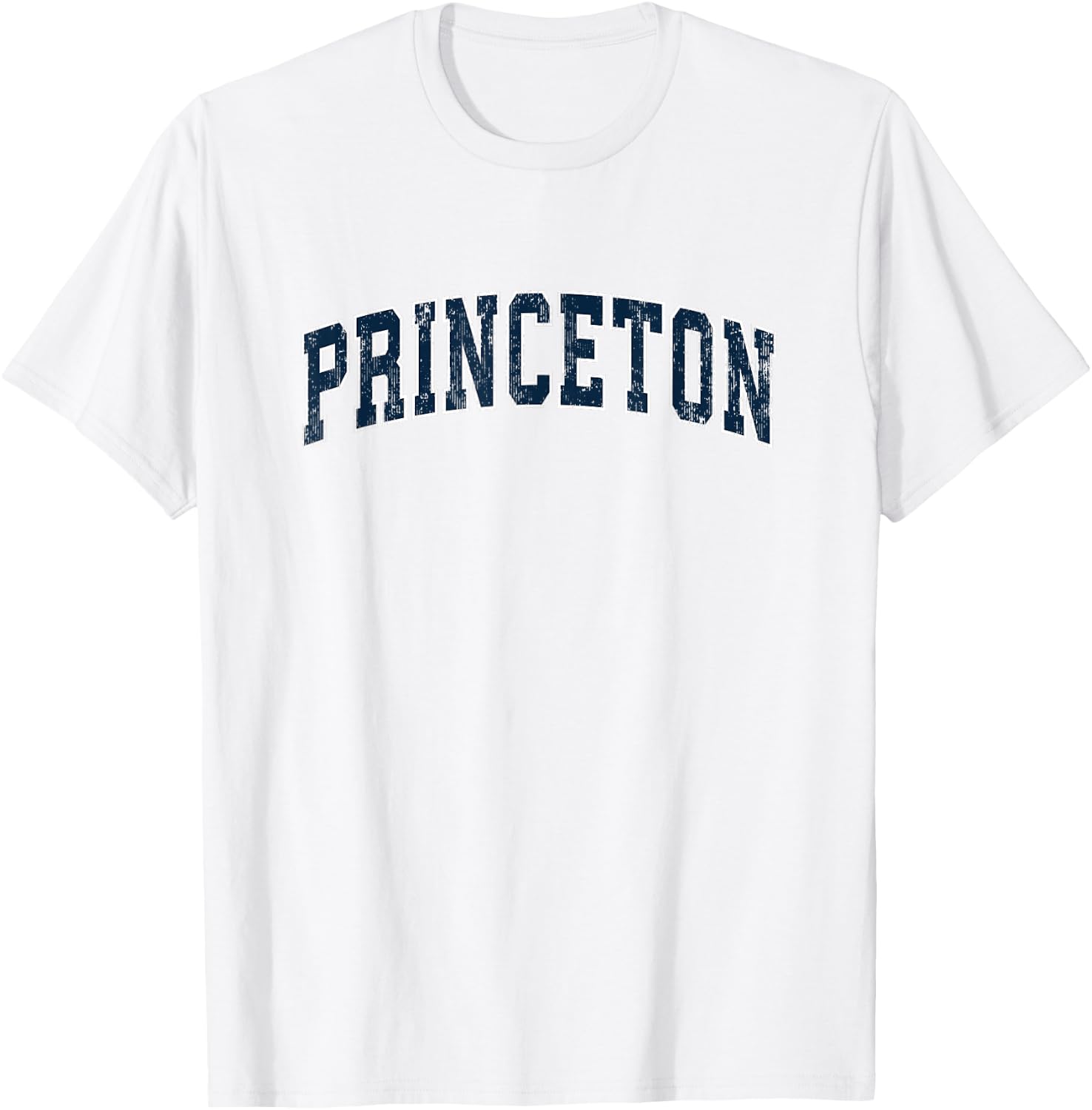 Princeton New Jersey NJ Vintage Sports Design Navy Design T-Shirt - T-Shirt | White