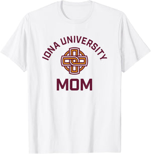 Iona University Gaels Arched Mom T-Shirt - T-Shirt | White