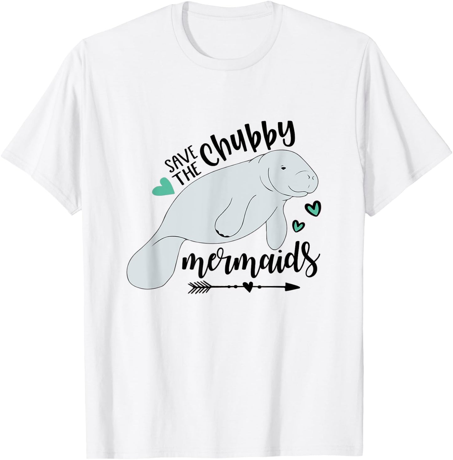 Save The Chubby Mermaid Top Walrus Lover Present Seahorse T-Shirt - T-Shirt | White