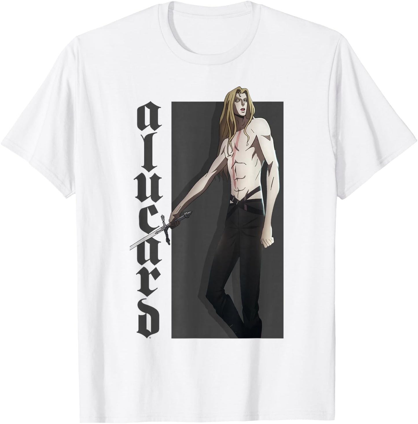 Netflix Castlevania Alucard Character Portrait T-Shirt - T-Shirt | White