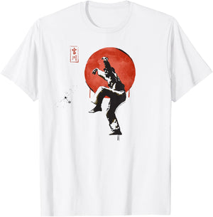 The Karate Kid Sumi Ink Crane Kick Vintage Movie T-Shirt - T-Shirt | White