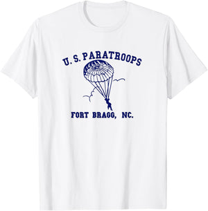 US Paratrooper Fort Bragg NC WW2 T-Shirt - T-Shirt | White