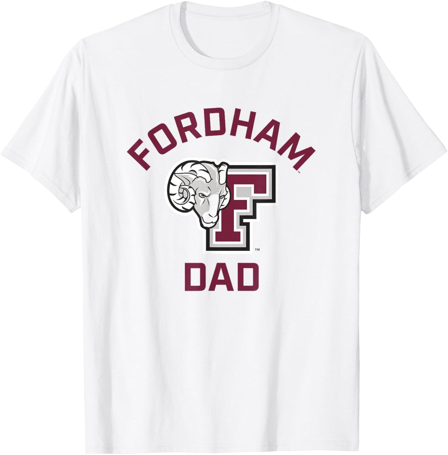 Fordham University Rams Arched Dad T-Shirt - T-Shirt | White