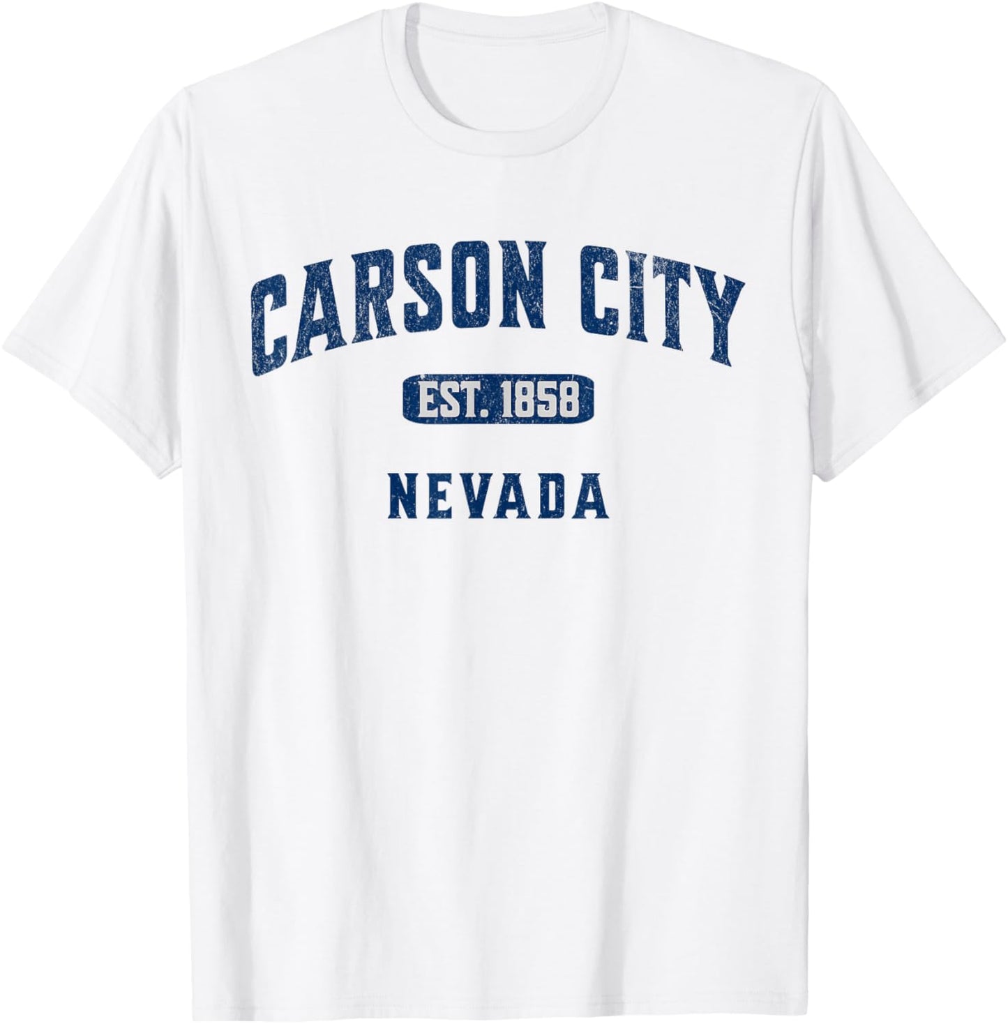 Vintage Athletic Souvenir Visit Carson City Nevada T-Shirt - T-Shirt | White