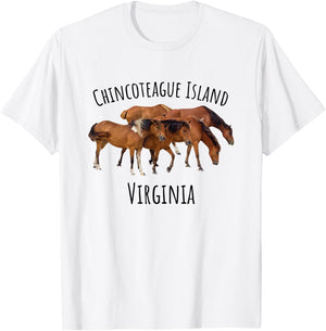 Chincoteague Island Virginia Horse Assateague Pony T-Shirt - T-Shirt | White