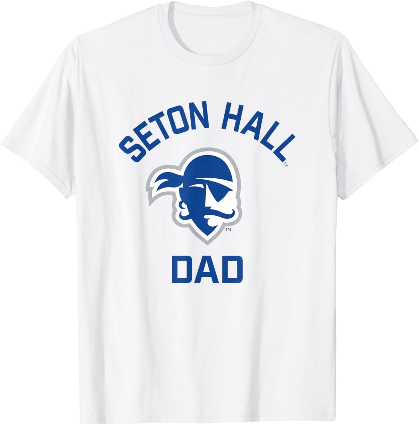 Seton Hall University SHU Pirates Arched Dad T-Shirt - T-Shirt | White