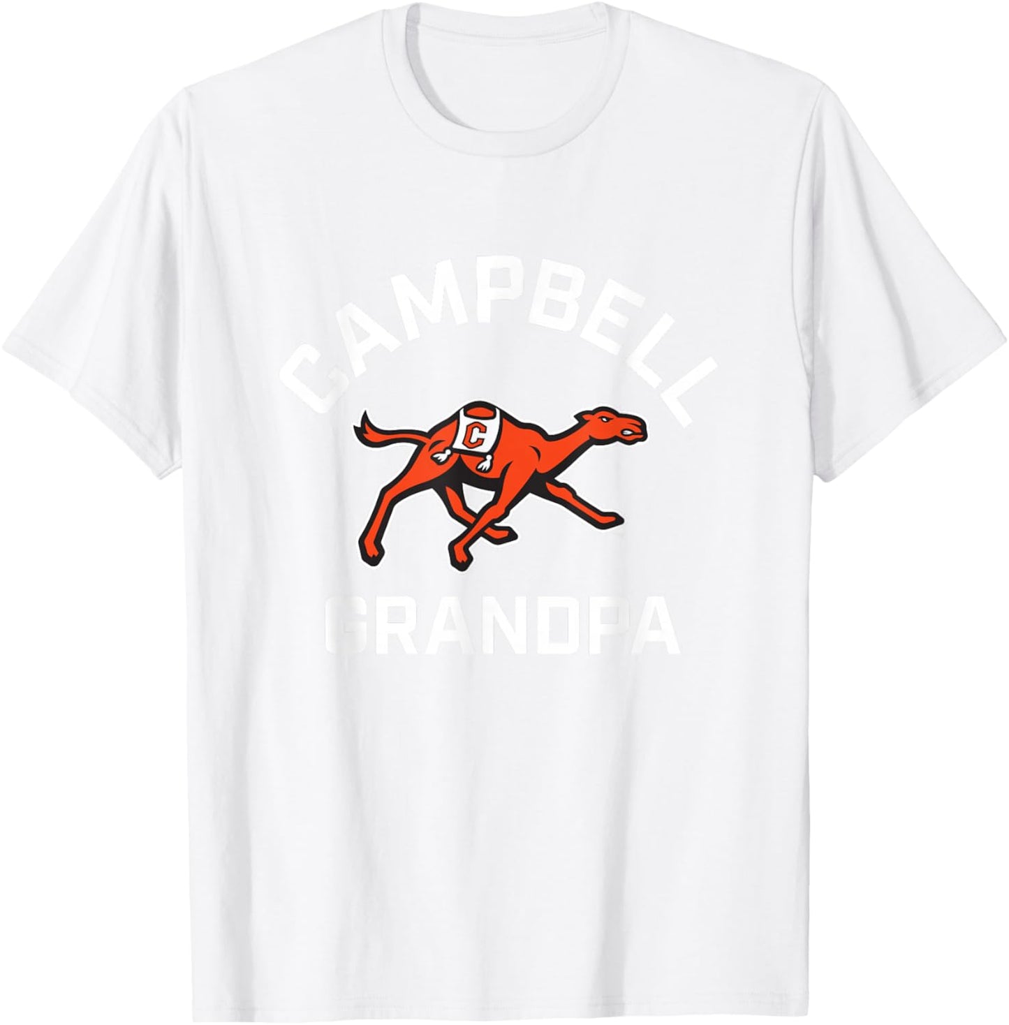 Campbell University Fighting Camels Arched Grandpa T-Shirt - T-Shirt | White