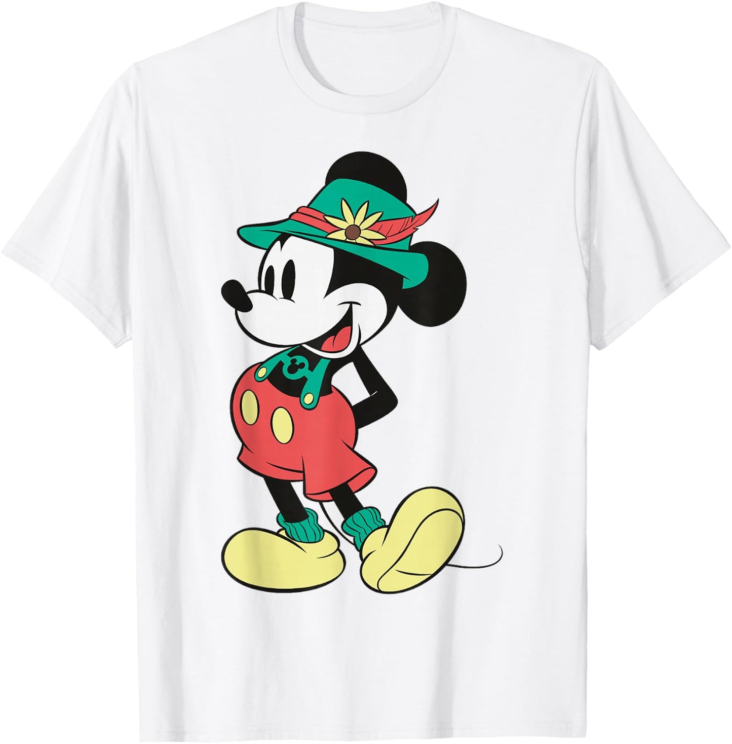 Disney Mickey And Friends Mickey Mouse Lederhosen Portrait T-Shirt - T-Shirt | White