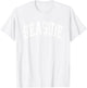 Seaside Arched Style Text Pink with White Print T-Shirt - T-Shirt | White