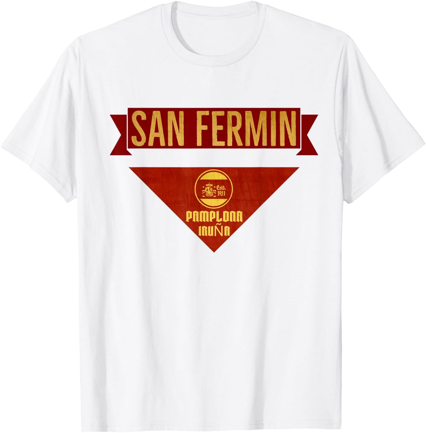 San Fermin Scarf - Pampolna Bull Run Costume T-Shirt - T-Shirt | White