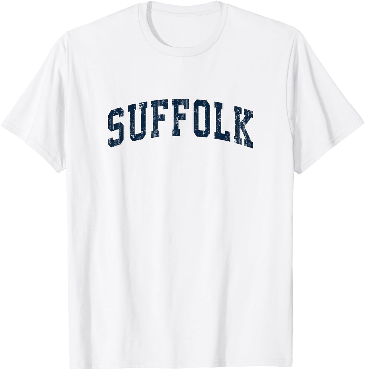 Suffolk Virginia VA Vintage Sports Design Navy Design T-Shirt - T-Shirt | White