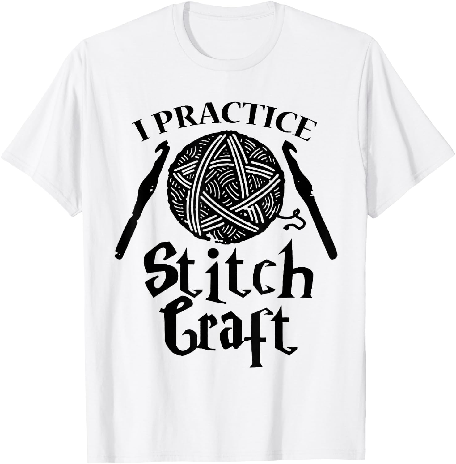 Crochet Stitch Craft T-Shirt - T-Shirt | White