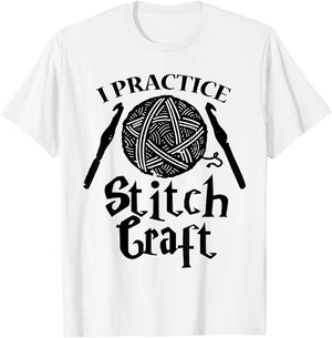 Crochet Stitch Craft T-Shirt - T-Shirt | White
