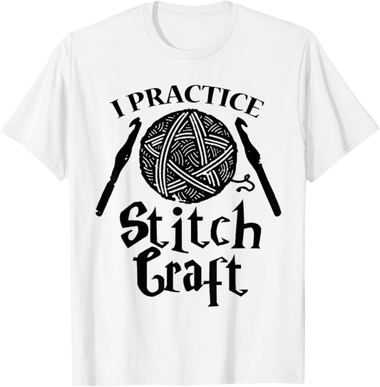 Crochet Stitch Craft T-Shirt - T-Shirt | White