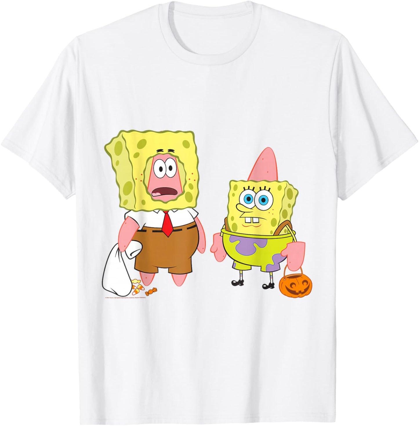 Spongebob Squarepants Halloween Patrick Costume Best Friends T-Shirt - T-Shirt | White