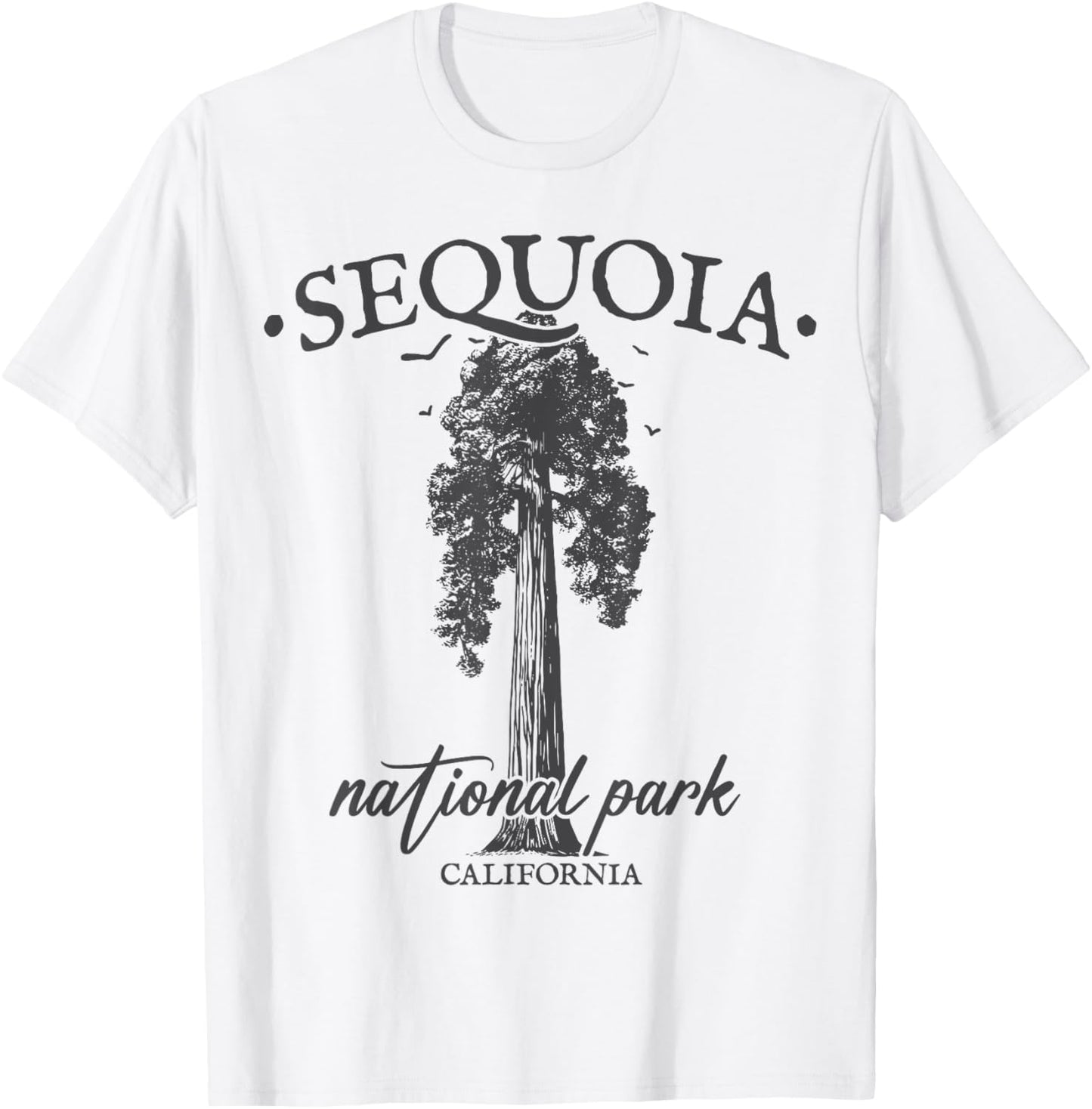 Sequoia National Park Tree Hiking Nature retro Trees vintage T-Shirt - T-Shirt | White