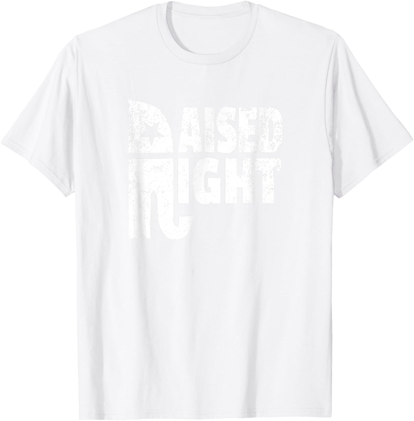 Funny Raised Right Elephant Vote Republican Party Red State T-Shirt - T-Shirt | White