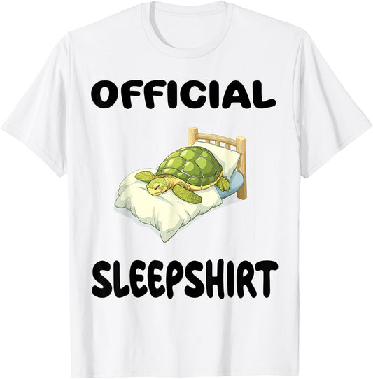 Turtle Official Sleepshirt Pajamas Nightgown T-Shirt - T-Shirt | White