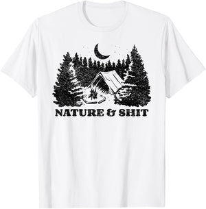 Funny Outdoors Nature & Shit Forest T-Shirt - T-Shirt | White
