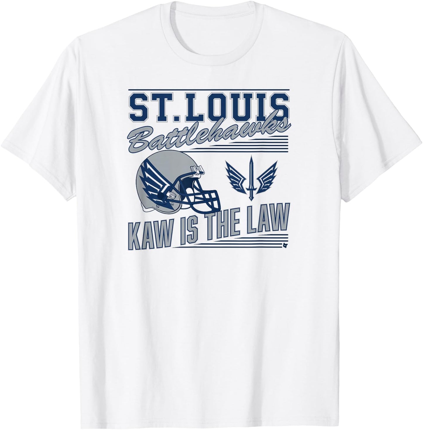 St. Louis Battlehawks - Retro Kaw is The Law (White) - UFL T-Shirt - T-Shirt | White