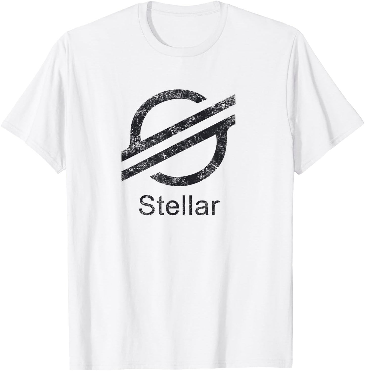 STELLAR LUMENS XLM Crypto Blockchain Token Dark Logo T-Shirt - T-Shirt | White