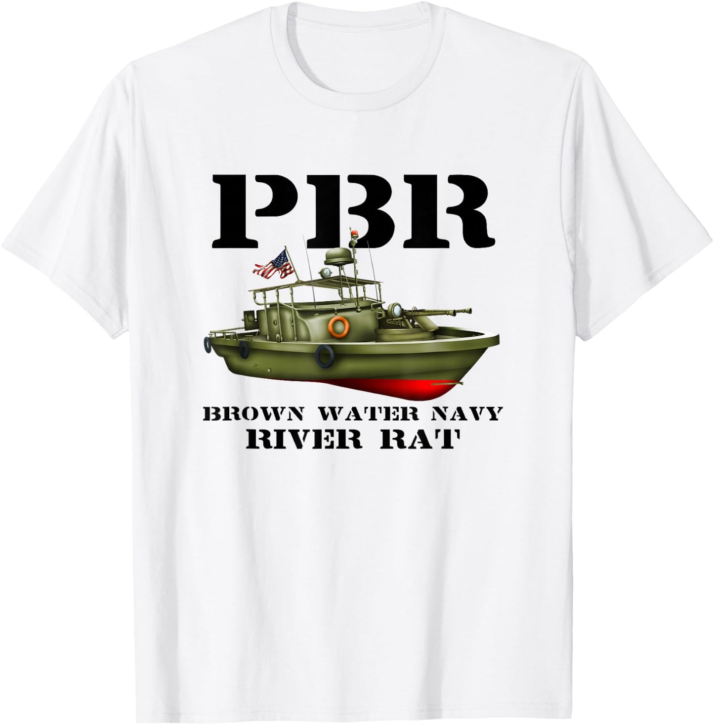 PBR Brown Water Navy T-Shirt - T-Shirt | White