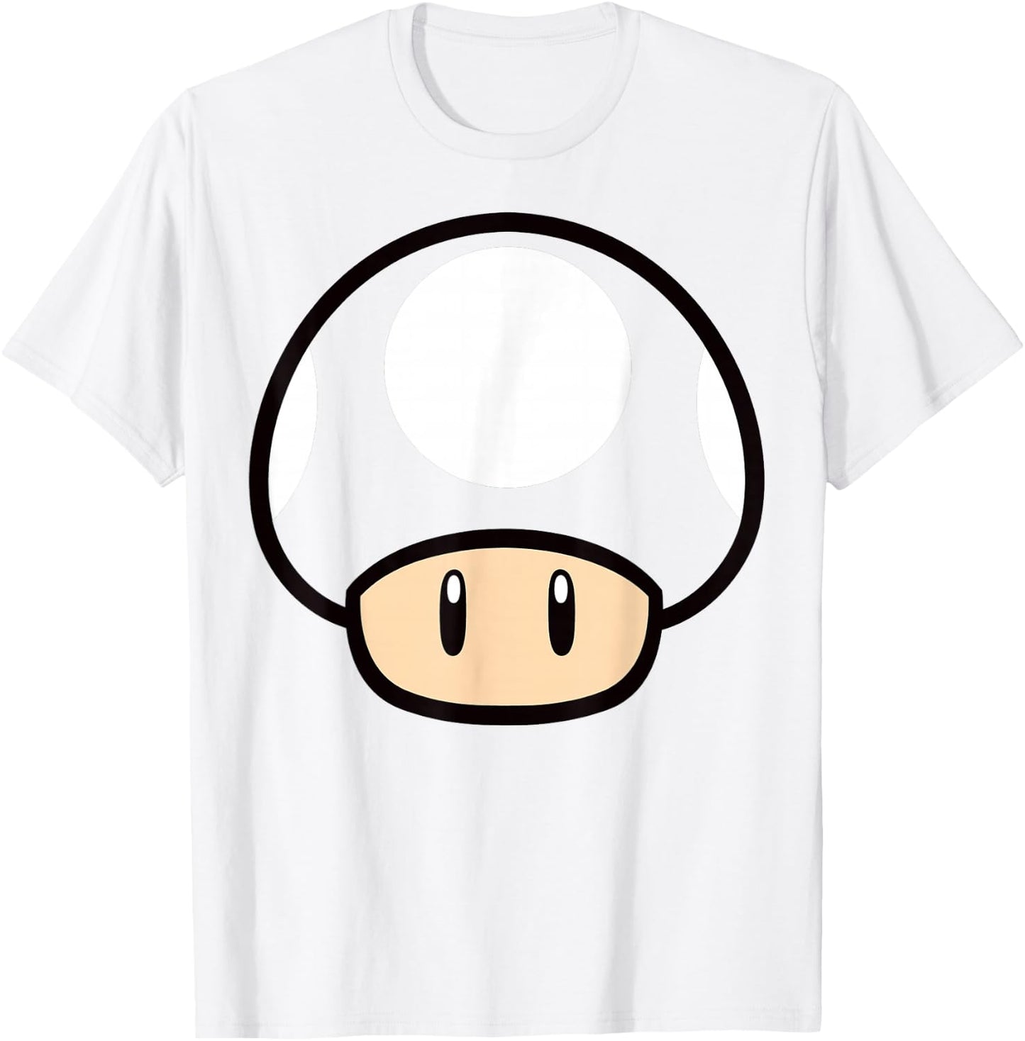 Super Mario Mushroom Large Face T-Shirt - T-Shirt | White