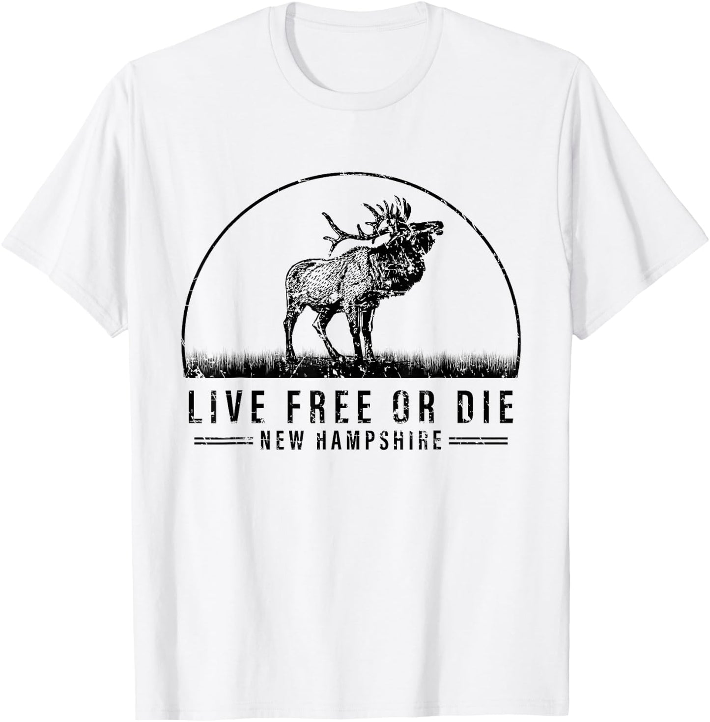 Live Free Or Die New Hampshire T-Shirt - T-Shirt | White