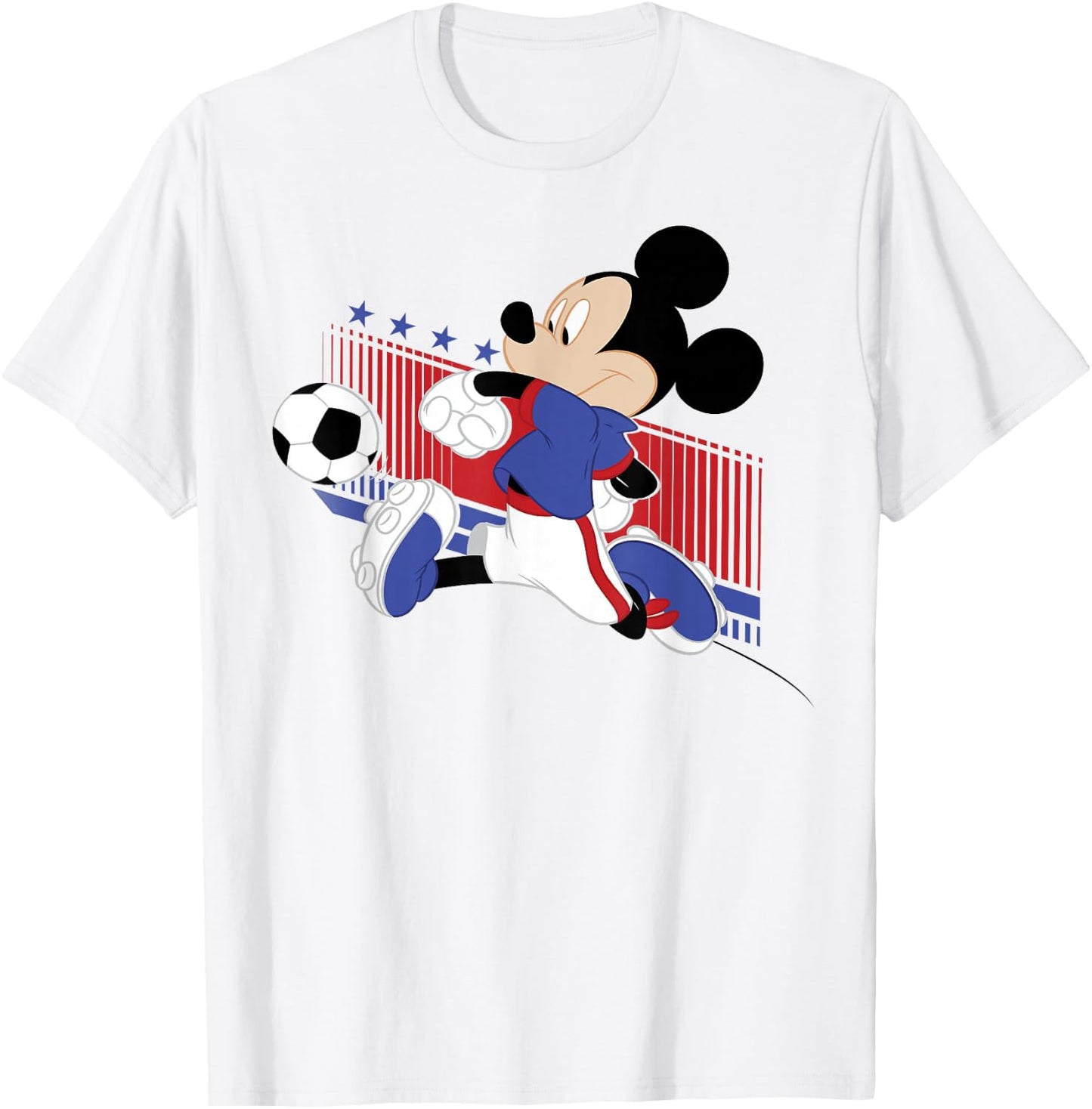 Disney Mickey and Friends USA Soccer Vintage Mickey T-Shirt - T-Shirt | White