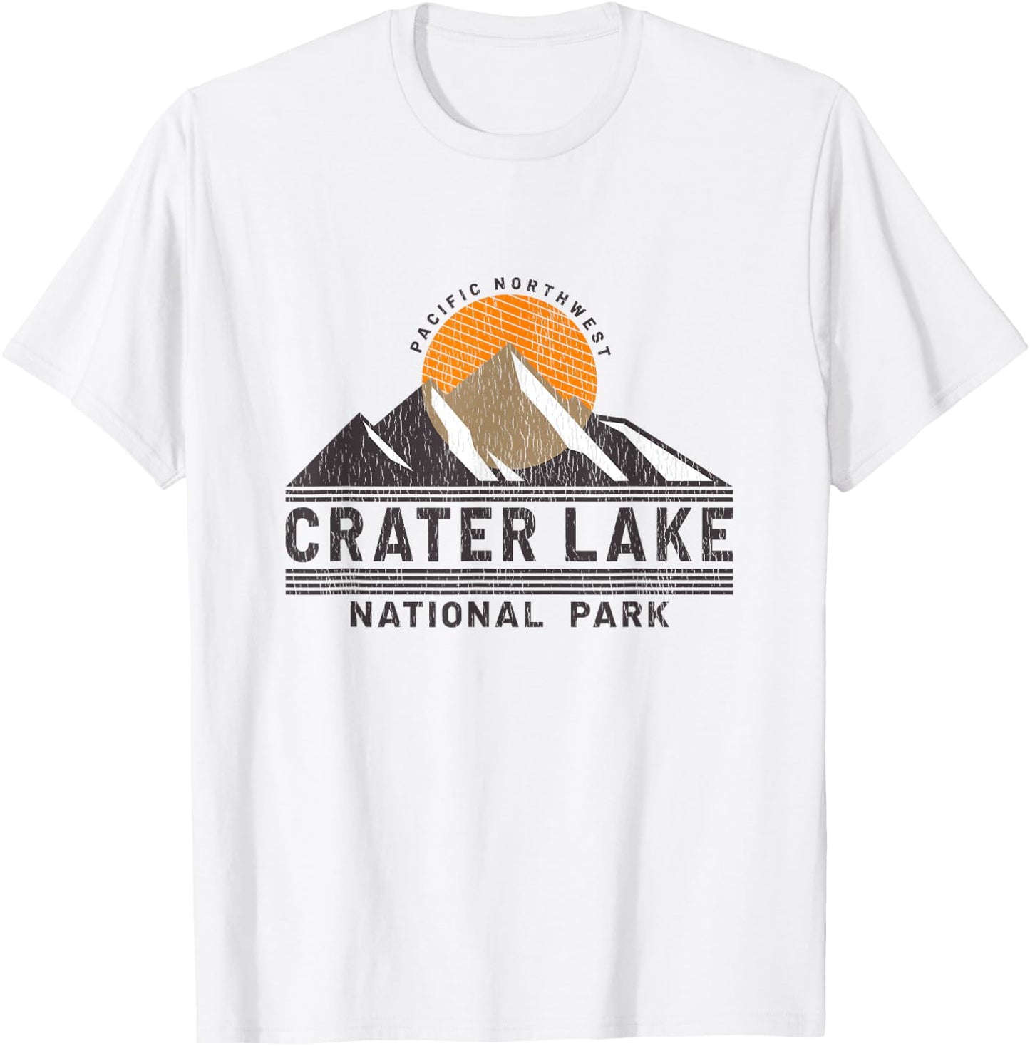 Retro Crater Lake National Park - Pacific Northwest Souvenir T-Shirt - T-Shirt | White