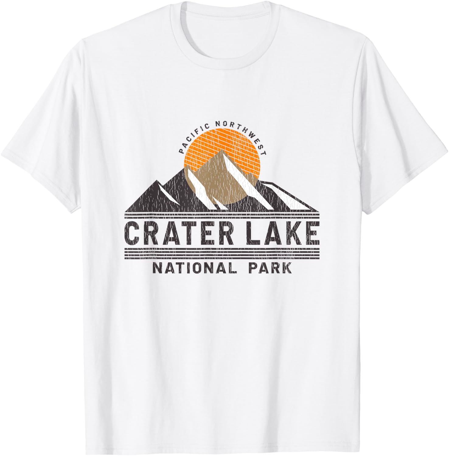 Retro Crater Lake National Park - Pacific Northwest Souvenir T-Shirt - T-Shirt | White