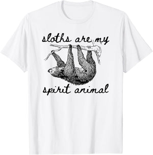 Sloth Spirit Animal Shirt, Sloths Are My Spirit Animal T-Shirt - T-Shirt | White